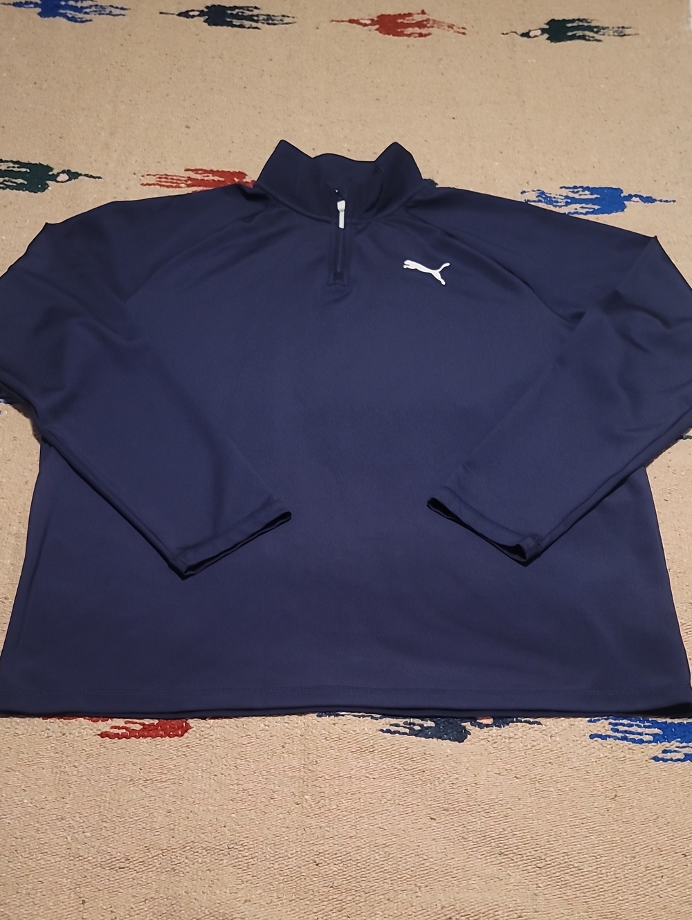 NWOT Puma Navy Blue Quarter-Zip Performance Activewear Pullover